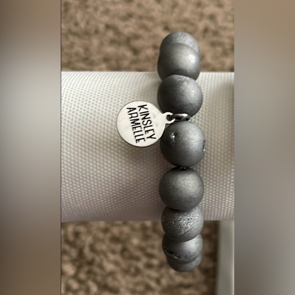 Kinsley Armelle Gray Beaded Bracelet